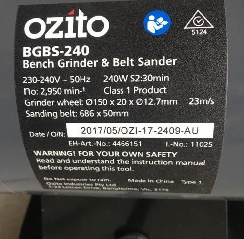 BGBS-240 Máy mài 1 bên đá 1 bên nhám OZITO