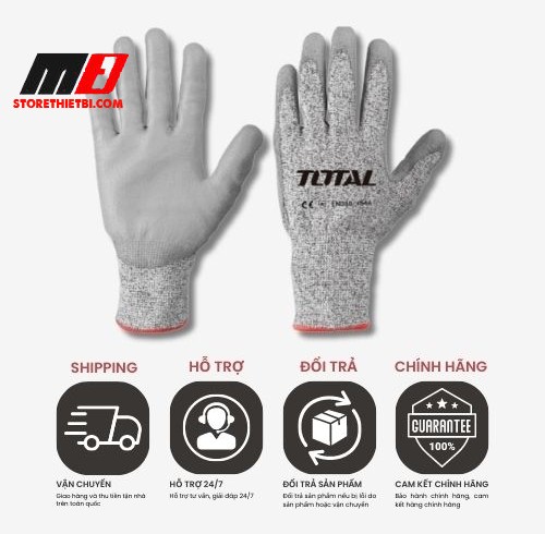 TSP1701-XL Găng tay chống cắt size XL TOTAL